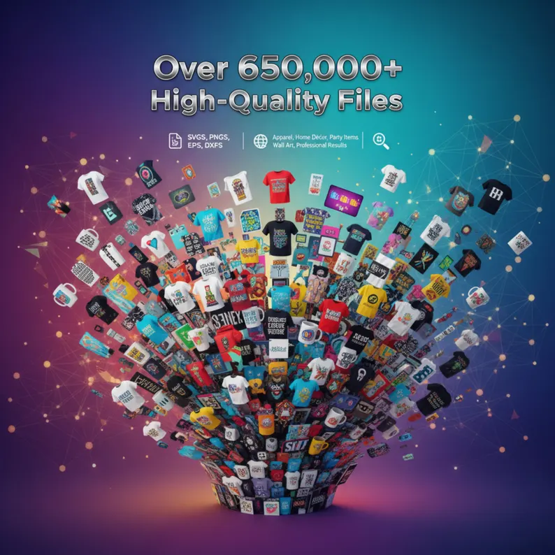 650,000+ Mega Bundle Collection | Ultimate Graphic Design Bundle: 650K+ SVGs, Fonts & Mockups - Image 2