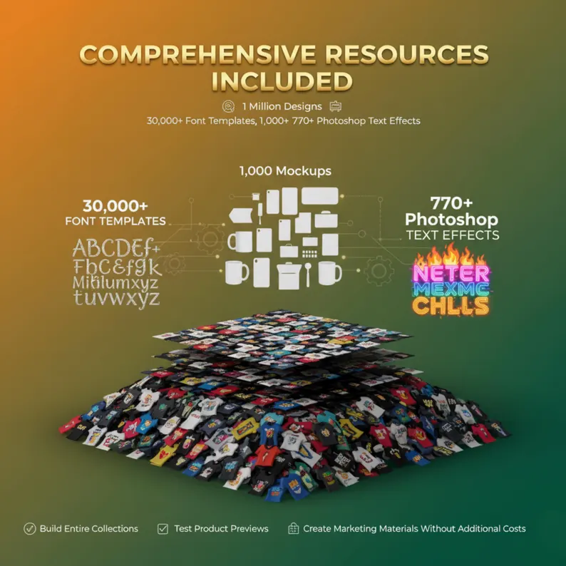 1 Million Editable T-Shirt Designs Mega Bundle – POD Business Starter Kit - Image 5