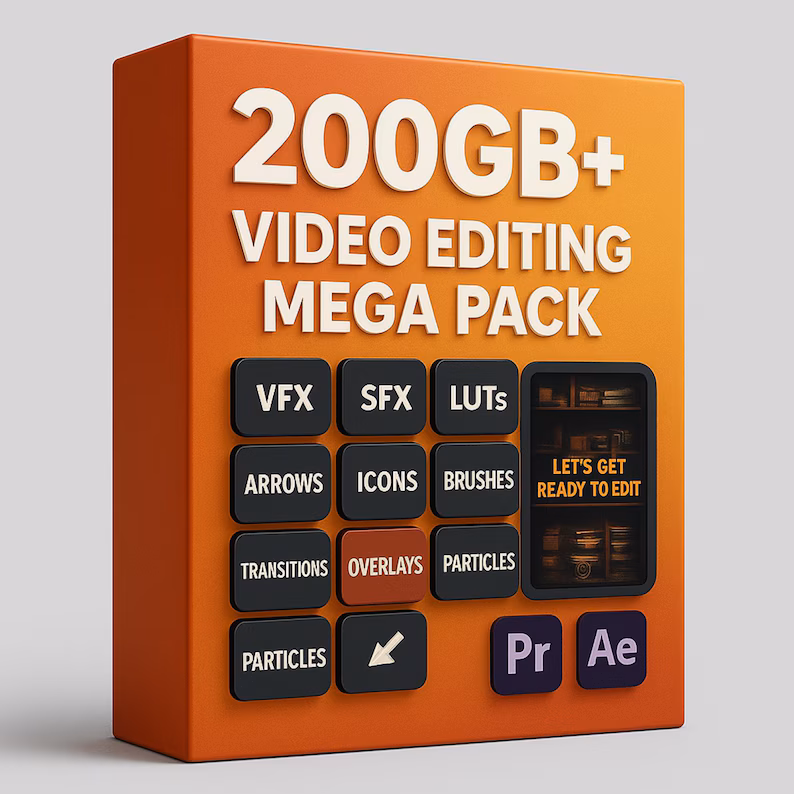 200GB+ Video Editing Mega Pack: Ultimate Creator’s Toolbox